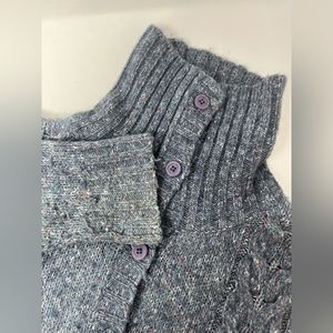 LL Bean Vintage Button Up Cardigan Sweater Sz. M REG Wool Blend GHM4.